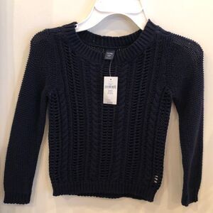 Navy blue knitted sweater